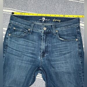 7 For All Mankind Blue Skinny Jeans Premium Denim